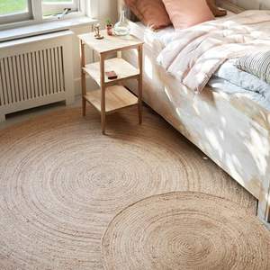 Tapis en jacinthe d'eau en fibres naturelles durables, fait main pour une décoration intérieure esthétique et fonctionnelle - Product Image 6