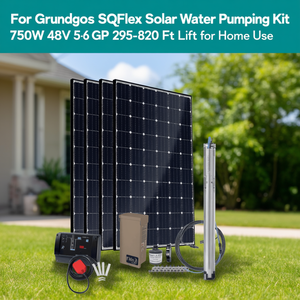 Kit de pompage d'eau solaire Grundfos SQFlex 750W 48V 5-6 GPM, hauteur de refoulement 295-820 pieds, pour usage domestique - Product Image 3