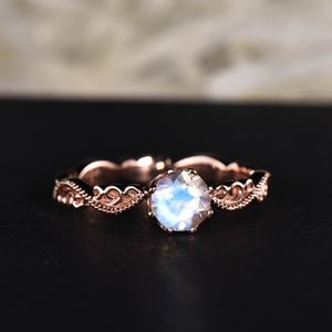 <b>Top</b> Quality <b>Rainbow</b> Moonstone Luxury Design Solid Gold Fine Jewelry Ring Natural Gold Ring - Product Image 3