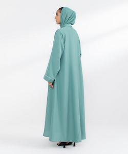 2025 couleur personnalisée à manches longues Abaya pour les femmes grande taille décontracté islamique vêtements Hijab OEM imprimé traditionnel musulman vêtements - Product Image 6
