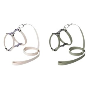 Arnés Ajustable de Nailon para Perro, Estilo Chaleco, Diseño Simple con Cierre de Hebilla, para Perros en Todas las Estaciones, Morado y Beige - Product Image 5