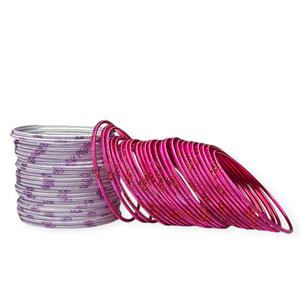 Trendy Emerald Cut Imitation <b>Pearl</b> <b>Gold</b> Plated Colorful Metal Bangles for Women and Girls Wedding Set at Wholesale Price - Product Image 1