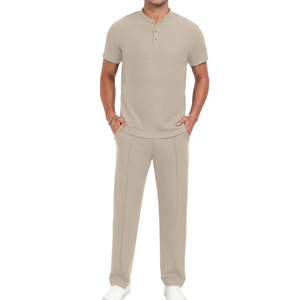 Classic Design Men Comfortable Pullover Tracksuit in Reasonable Rate High Quality Breathable Men Summer Tracksuit Set - Product Image 1