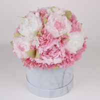 Décoration d'intérieur : Bouquet éternel stabilisé longue durée de roses, hortensias et pivoines naturelles préservées