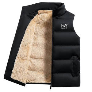 เสื้อกั๊กพัฟเฟอร์ผ้าแคนวาสกันลมกันน้ำสำหรับฤดูหนาว ขายดีที่สุด ผลิตจากโพลีเอสเตอร์ 100% ระบายอากาศได้ดีสำหรับผู้ชาย  รับผลิตแบรนด์ของคุณเองได้ - Product Image 3