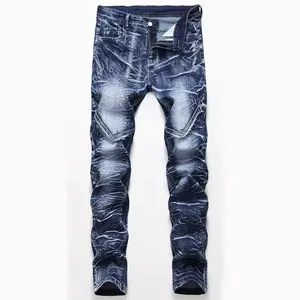 2024 מחיר סביר מכירה חמה בסגנון אופנה גברים מכנסי רגליים דקיקות ג'ינס קרעים ג'ינס גברים ג'ינס צבוע ג'ינס דק גברים