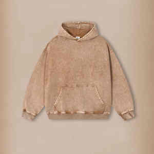 เสื้อฮู้ดซักพิมพ์ลายขี้ผึ้งวินเทจผ้าคอตตอนซักไหล่ปล่อย100% น้ำหนัก450 GSM - Product Image 3