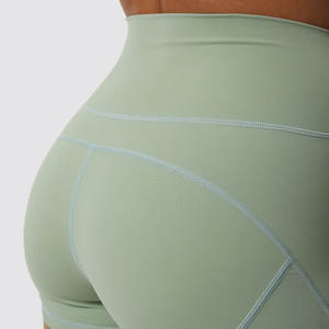 Pantalones cortos deportivos profesionales de cintura alta para mujer, recién llegados, ropa deportiva para gimnasio, Yoga, para entrenamientos, tela transpirable, Logo lavado - Product Image 6