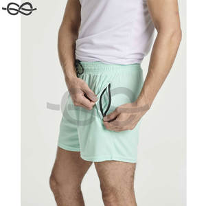 Men's 7-Inch Double <b>Layer</b> Gym Shorts Drawstring Closure Breathable Stretchable Quick Dry Running Training Sports Embroidered - Product Image 3