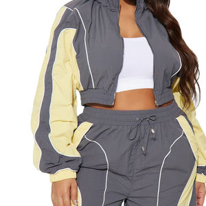 2025 High Quality Nylon <b>Tracksuit</b> Set Jacket Lightweight <b>Waterproof</b> Breathable Windbreaker Set Training <b>Tracksuit</b> Women 2026 - Product Image 3