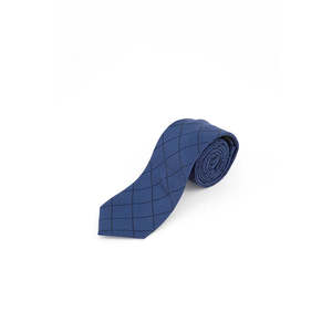 Alfani Men's Windowpane <b>Tie</b> Navy Size Regular Made of <b>Polyester</b> - Product Image 2