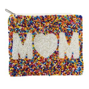 Monedero con bordado de cuentas de semillas personalizado, diseño hecho a mano, monedero con bordado de cuentas de semillas coloridas con cierre de cremallera - Product Image 5