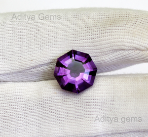 Vente chaude naturel africain améthyste forme octogonale pierres précieuses en vrac Jaipur fabricant en gros en vrac prix 1mm à 50mm violet - Product Image 4