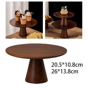 Direct Factory Supply Natural Wood <b>Cake</b> <b>Stand</b> with Pedestal Base <b>for</b> Showcasing <b>Cakes</b> Cupcakes and Pastries Available <b>for</b> <b>sale</b> - Product Image 2