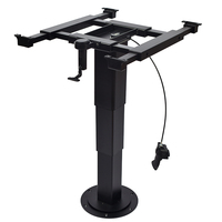 Système de table de camping-car pneumatique pivotant et coulissant à 4 voies-Colonne de levage de qualité industrielle avec base rotative à 360 ° pour camping-cars de luxe