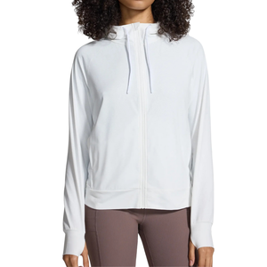 Polyester/Cotton Knitted Winter <b>Lightweight</b> <b>Hoodie</b> Women Breathable Quick Dry Stretch Long Sleeve Workout Training Top Running - Product Image 5