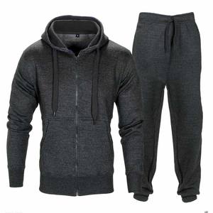 Chándal con capucha cortavientos y protección UV para hombre, con sudadera de forro polar de poliéster/algodón con puños acanalados y pantalones de chándal - Product Image 6