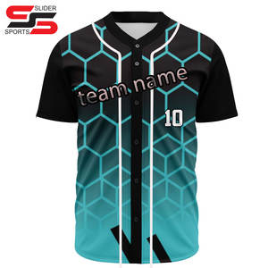 Blank Baseball Jersey Digital Printed Mesh Breathable Fashion Baseball Shirt Stitched Logo Name Custom Baseball Jersey - Product Image 1