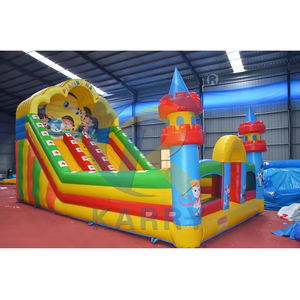 Castillo Inflable Comercial con Tobogán, Brincolín de PVC para Exteriores, Combo Grande con Diseño de Luna, Parque Infantil para Fiestas - Product Image 4