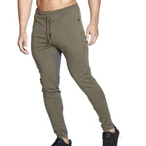 Pantalon de jogging personnalisé pour homme en toile respirante lavée de haute qualité, vert olive, avec cordon de serrage et rayures, style streetwear décontracté, nouvelle collection - Product Image 1