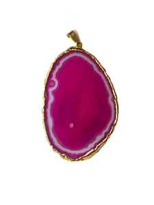 Colgantes de rebanada de ágata, joyería original de Brasil - Product Image 1