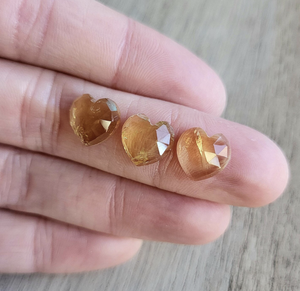 พลอยซิทรีนจากธรรมชาติรูปหัวใจสีเหลืองส้มทรงหลวมอัญมณีสีเหลืองเจียระไนแบบแฟนซีจากผู้ผลิตควอตซ์เกิดใหม่ - Product Image 4