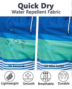 Short de jogging à séchage rapide pour hommes été de haute qualité 95% Polyester 5% Spandex cordon de serrage ceinture élastique plage écologique - Product Image 4