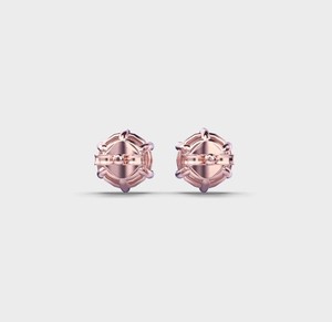 Boucles d'oreilles solitaires en diamant rond brillant cultivé en laboratoire certifié IGI, or rose/jaune/blanc 14 carats, 6 griffes - Product Image 4