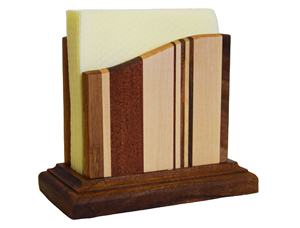 Porte-serviettes rond fait à la main avec couvercle en bois d'acacia, organisateur de serviette, boîte à mouchoirs - Product Image 3