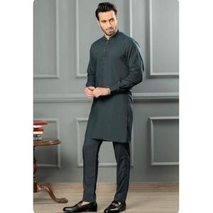 Costumes de créateurs élégants Shalwar Kameez pour hommes Tissu respirant de haute qualité pour hommes Costumes de fête Meilleures ventes Salwar Kameez - Product Image 3