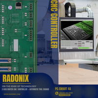 RADONIX PC-SMART 4A - Tarjeta Controladora CNC Ethernet de 3 Ejes |   Centro de Torneado con Cambio Automático de Herramienta, Memoria de 1GB, 1 Año de Garantía