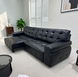 Thick Litchi Grain Eco-Leather <b>Sofa</b>, Skin‑Friendly Fabric, Oversized Extra‑Long Armrests, <b>Waterproof</b> & Stain‑Resistant - Product Image 1