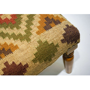 ม้านั่งขนสัตว์พิมพ์ลายเฟอร์นิเจอร์ห้องนั่งเล่นวัสดุไม้ทำด้วยมือ - Product Image 3