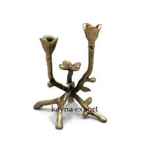 Bougeoir en laiton artisanal Design unique Bougeoir en métal en laiton de qualité supérieure pour les décors de table utiliser des bougeoirs en or - Product Image 2