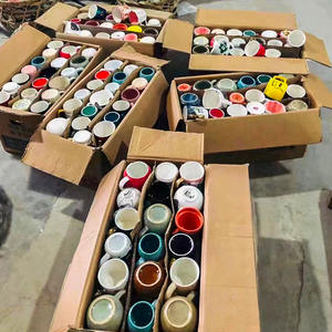 中国工厂库存热卖廉价多色图案陶瓷咖啡杯水杯按箱出售 - Product Image 3