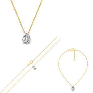 สร้อยคอเพชรสีทอง14K พร้อมสายโซ่สำหรับงานแต่งงานและงานปาร์ตี้ของผู้หญิงความชัดเจนในแล็บ1cts - Product Image 2