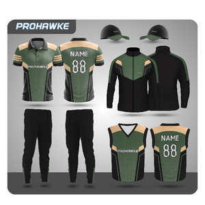 Uniformes de cricket Prohawke de qualité supérieure ensembles complets uniformes de cricket maillot de cricket manches longues demi manches maillot - Product Image 1