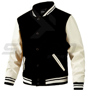 Veste de Base-Ball en cuir pour homme, vêtement de rue personnalisé avec Logo et Patch, collection 2023 - Product Image 3