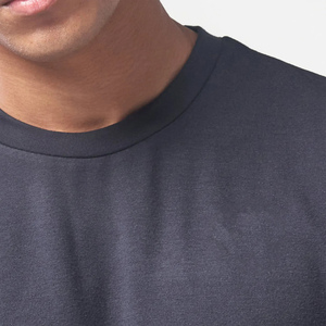 Venta al por mayor de gran tamaño de manga corta de hombro caído camisetas impresas de peso pesado 100% algodón 240 GSM Loose Fit camiseta para hombres - Product Image 6