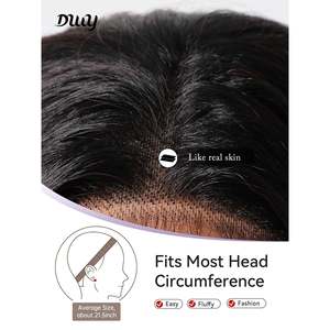 Perruque Body Wave DWY 13x6 pour Lace Frontal avec racines foncées, cheveux vierges longs, dentelle HD, modèle P4/27, longueurs étirées 32-40 - Product Image 6