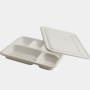 Assiettes jetables en bagasse de qualité supérieure, biodégradables, pour la restauration, les pique-niques, les fêtes et les plats à emporter - Product Image 2