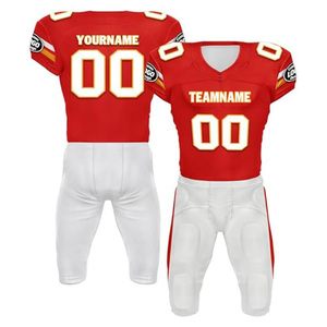 Uniforme de football américain personnalisé, grande taille, antibactérien, séchage rapide, graphismes sublimés, numéros en twill, maille respirante - Product Image 3