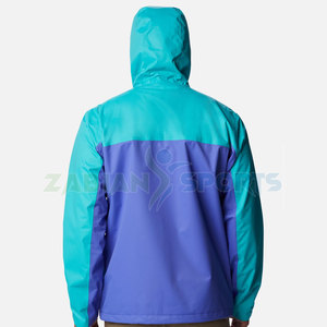 Chaqueta cortavientos impermeable ligera para hombre, capucha transpirable de tendencia y cremallera, impermeable de lona personalizable - Product Image 2