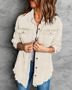 Chaquetas Vaqueras de Manga Larga para Mujer, Estilo Urbano, Diseño Liso, Precios Razonables para la Temporada de Otoño - Product Image 5