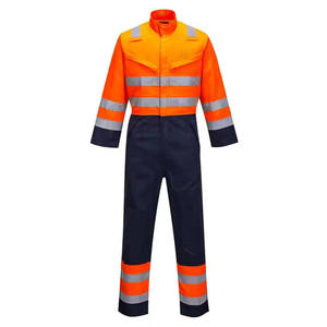 Hi Vis Work Clothing Safety <b>Reflective</b> Breathable Cotton Polyester <b>Material</b> best quality new arrival breathable safety coverall - Product Image 3