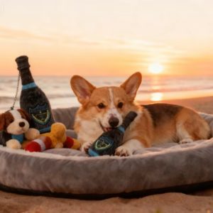 Juguete Masticable para Perros de Felpa Vaquera de Alta Calidad, en Forma de Champán, Resistente, Interactivo, para Combatir el Aburrimiento, No Tóxico, Ecológico, Ayuda para la Dentición - Product Image 1