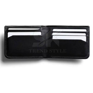 Cartera Bifold de Cuero Personalizada con Logotipo, Cartera Bifold de Cuero de Alta Calidad con un Solo Tono - Product Image 3