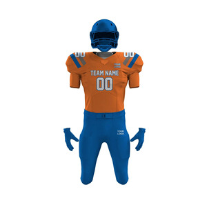 Su propio uniforme de fútbol americano Nuevo diseño Uniforme de fútbol americano Servicio OEM Conjunto de uniforme de fútbol para hombres - Product Image 2