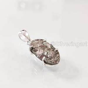 Colgante de Pirita Natural para Mujer, Poder Atrae Dinero, Regalo de Navidad, Joyería Hecha a Mano, Colgante de Plata de Ley 925 - Product Image 5