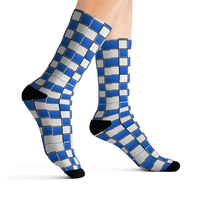 Chaussettes unisexes antibactériennes à séchage rapide de haute qualité en polyester tricoté à 100% avec logo personnalisé - Couleurs blanc/noir MOQ 10 paires